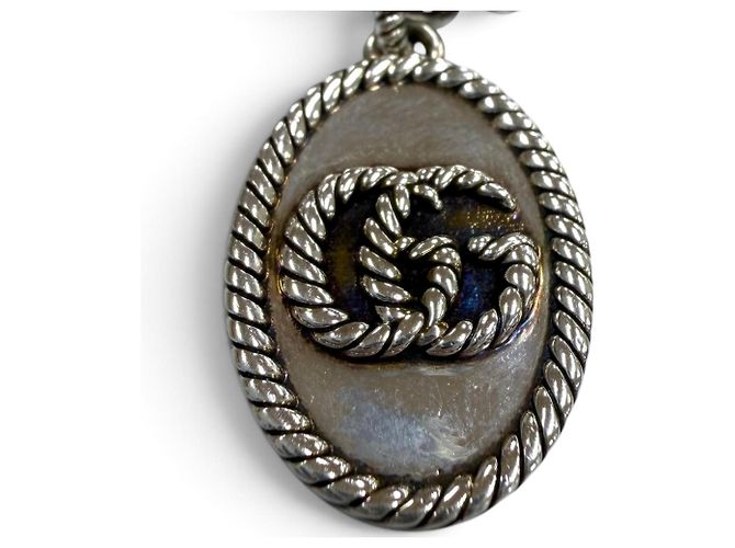 Collana a catena Gucci GG Marmont in argento - vista 5