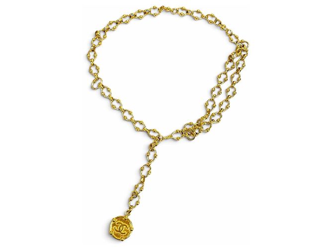 Cintura a catena Chanel Vintage 23 Coco Mark D'oro - vista 2