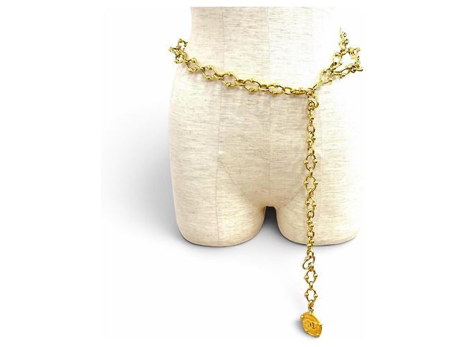 Cintura a catena Chanel Vintage 23 Coco Mark D'oro - vista 3