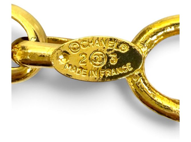 Cintura a catena Chanel Vintage 23 Coco Mark D'oro - vista 7