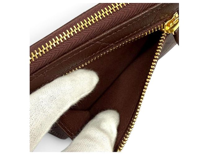 Cartera bi-fold de piel Chanel Castaño - vista 6