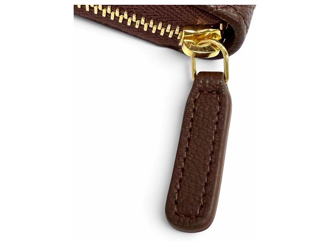 Cartera bi-fold de piel Chanel Castaño - vista 9
