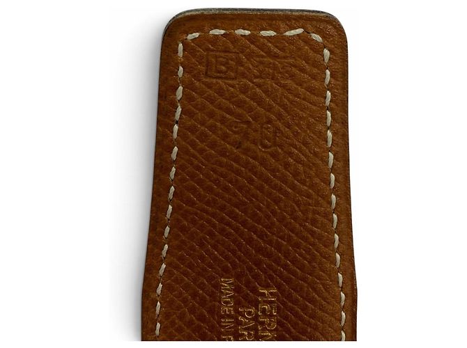 Hermès HERMES Vintage Wendelgürtel aus Leder Braun Schwarz - Ansicht 10