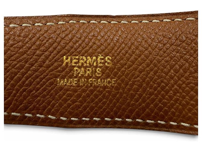 Hermès HERMES Vintage Wendelgürtel aus Leder Braun Schwarz - Ansicht 9