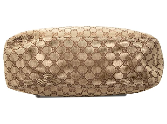 Borsa Satchel Gucci Beige GG Canvas Icon Bit - vista 3