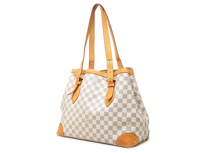 Louis Vuitton White Damier Azur Hampstead MM Bianco - vista 2