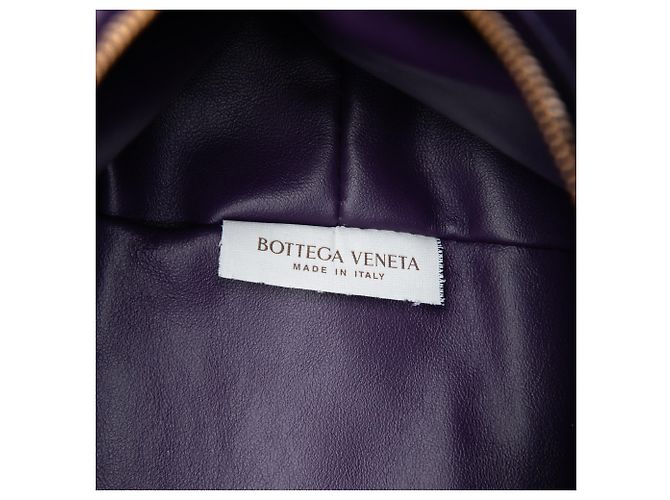 Bottega Veneta Mini Borsa Double Knot Borchiata in Vitello Viola Porpora Viola scuro - vista 5