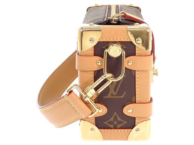 Louis Vuitton Brown Monogram Side Trunk PM Marrone - vista 4