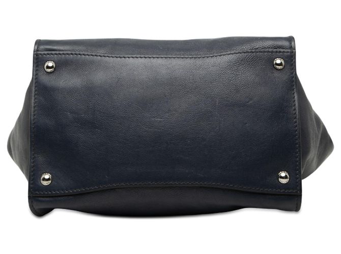 Double Borsa Prada Blue Glace Calf Twin Pocket con doppio manico Blu navy - vista 3