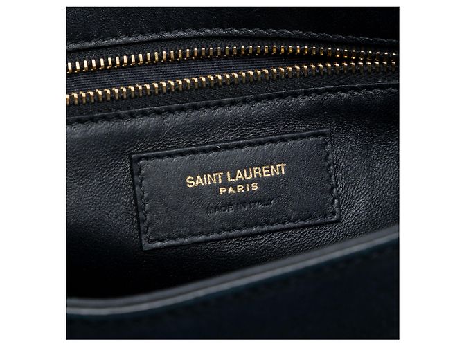 Borsa Kate 99 Monogram con Nappine in Camoscio Nero Saint Laurent - vista 5