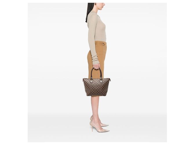 Louis Vuitton Brown Damier Ebene Saleya PM Marrone - vista 6
