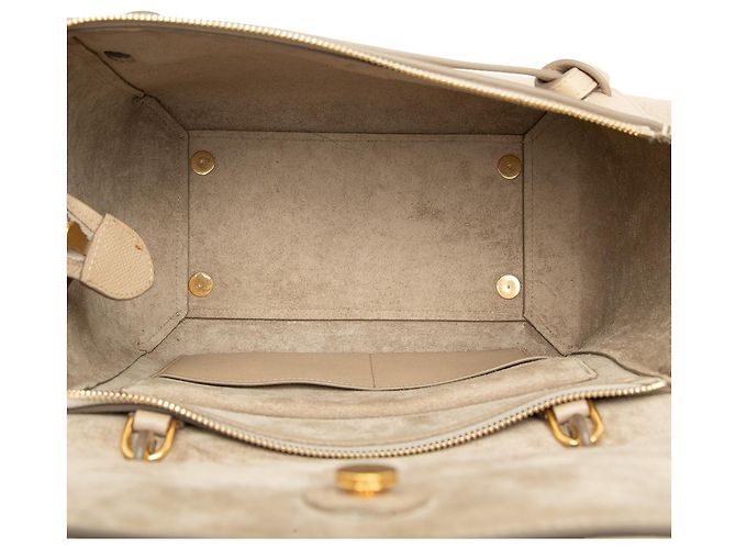 Belt Bag Céline Bolso cinturón Celine Mini de piel de ternera granulada Beige - vista 4