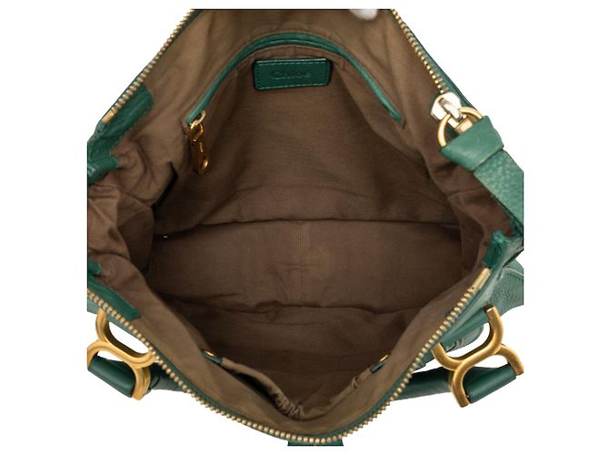 Sac Satchel Marcie Chloé en cuir vert taille Medium - vue 4