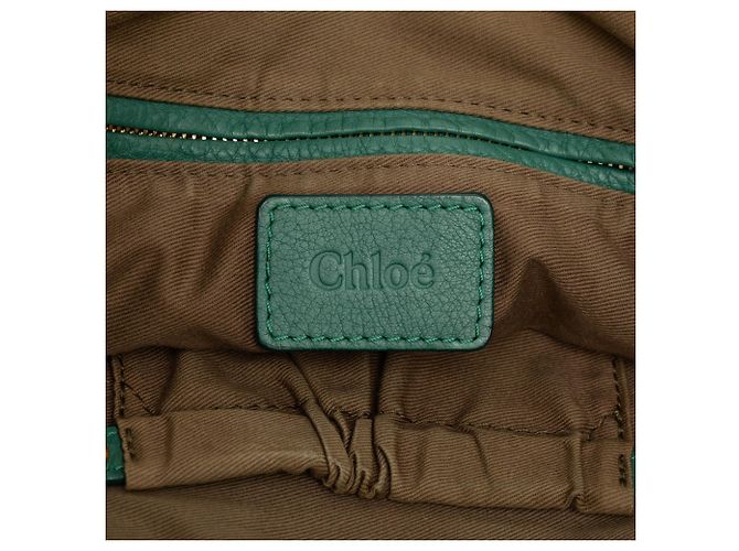 Sac Satchel Marcie Chloé en cuir vert taille Medium - vue 5
