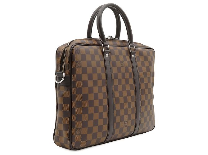 Louis Vuitton Brown Damier Ebene Porte Documents Voyage PM Marrone - vista 2