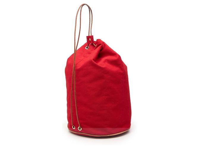 Hermès Red Toile Polochon Mimile Rosso - vista 2