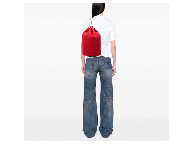 Hermès Red Toile Polochon Mimile Rosso - vista 6