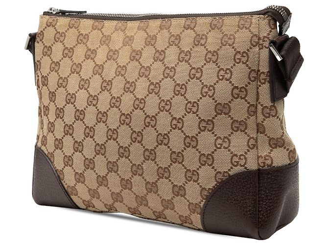 Borsa a tracolla Gucci in tela GG beige - vista 2