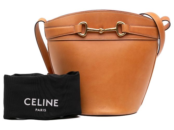 Céline Borsa bucket Crecy in pelle marrone Celine - vista 7