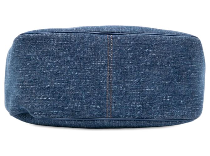 Borsa a secchiello La Medusa in denim blu Versace - vista 3