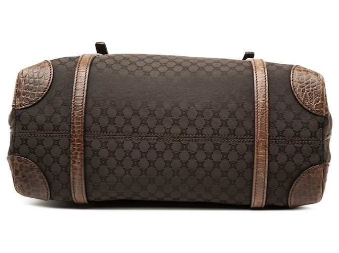 Céline Bolso Tote Celine Brown Macadam Canvas Castaño Marrón oscuro - vista 3
