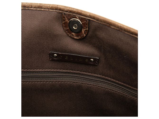 Céline Bolso Tote Celine Brown Macadam Canvas Castaño Marrón oscuro - vista 5