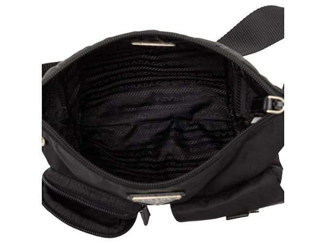 Borsello da cintura Prada in Tessuto nero multi-tasche - vista 4