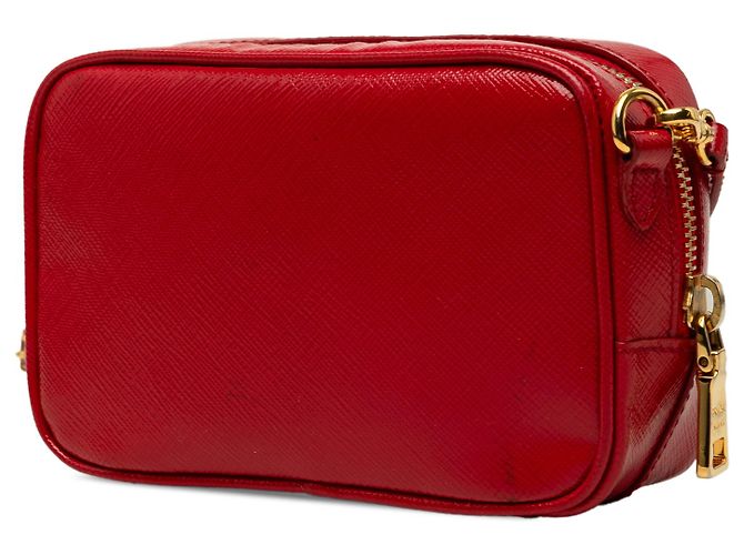 Borsa Camera Prada Red Saffiano Vernice con Fiocco Rosso - vista 2