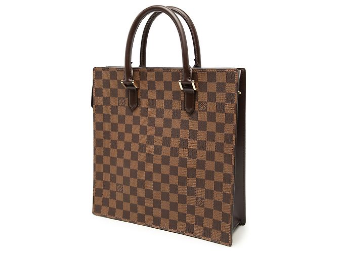 Louis Vuitton Brown Damier Ebene Venice Sac Plat Marrone - vista 2