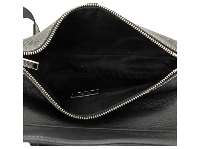 Borsa a tracolla Saddle Dior in vitello grana naturale nero - vista 4