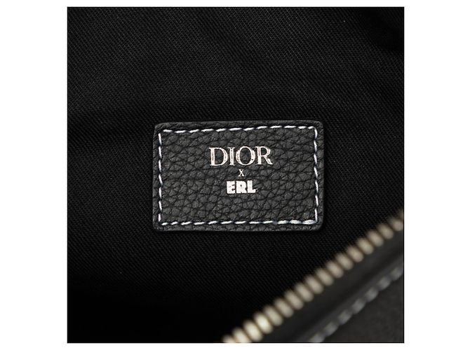 Borsa a tracolla Saddle Dior in vitello grana naturale nero - vista 5