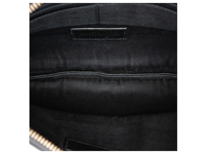 Custodia iPad Monogram in pelle embossed effetto coccodrillo nero Saint Laurent - vista 4