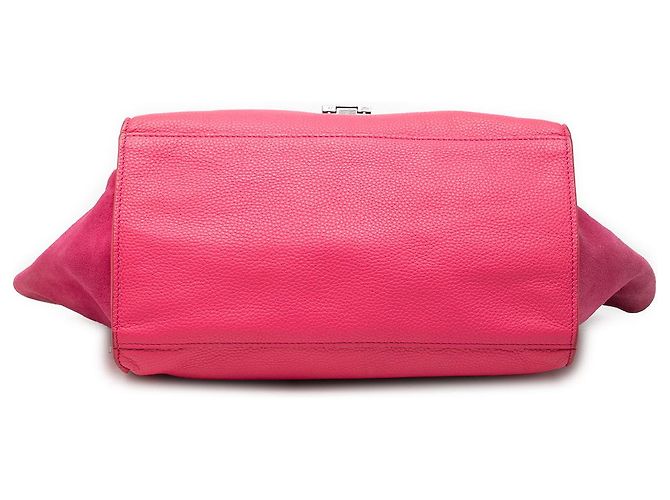 Céline Borsa Trapeze Celine Medium in vitello e camoscio rosa - vista 3