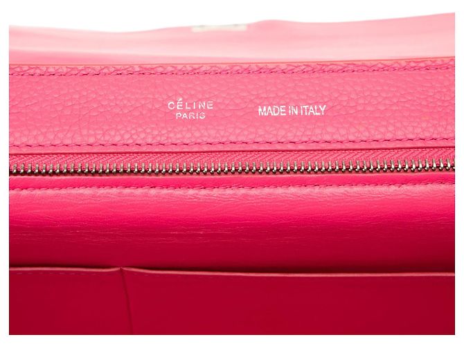 Céline Borsa Trapeze Celine Medium in vitello e camoscio rosa - vista 5