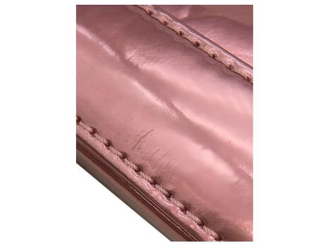 Louis Vuitton Pink Monogram Vernis Alma BB Rosa Dourado - vista 10