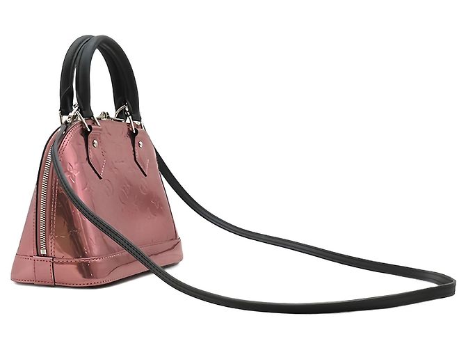 Louis Vuitton Pink Monogram Vernis Alma BB Rosa Dourado - vista 2