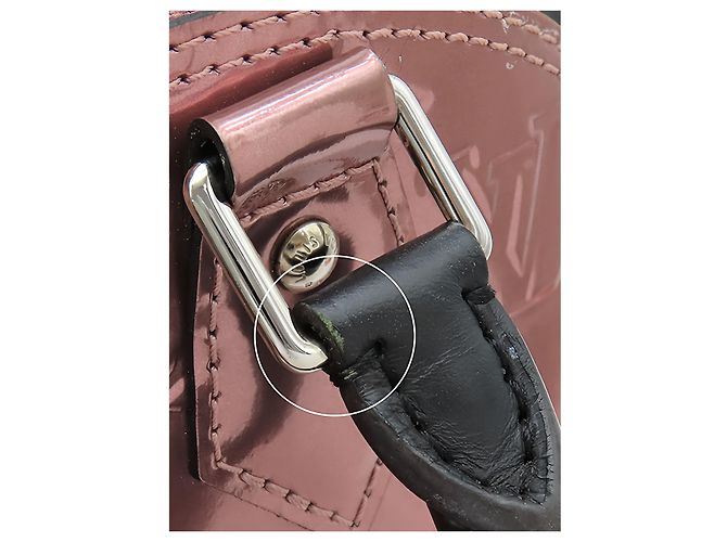 Louis Vuitton Pink Monogram Vernis Alma BB Rosa Dourado - vista 7
