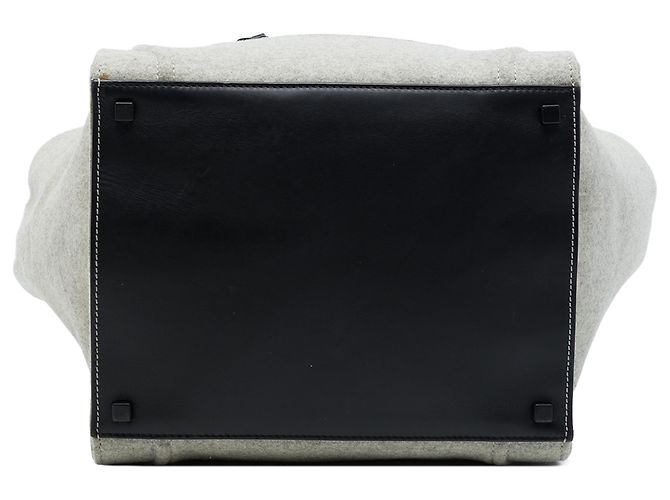 Céline Celine Gray Medium Felt Phantom Luggage Tote Castaño Gris - vista 3