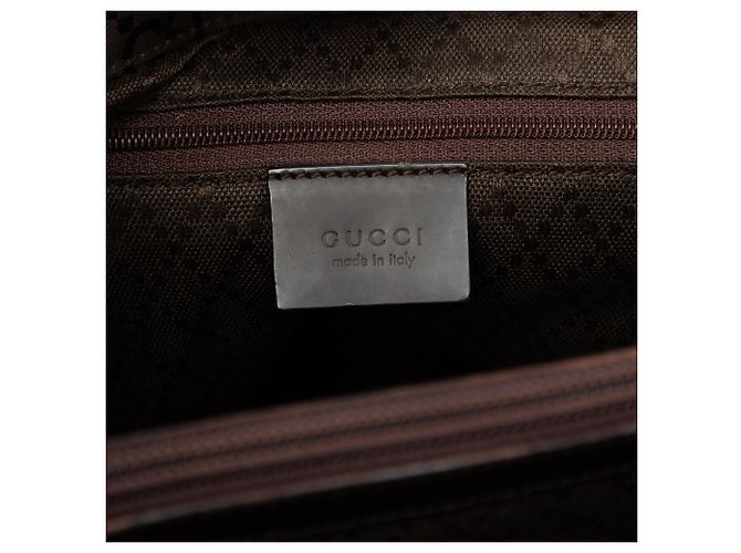 Bamboo Borsa a mano Gucci in nylon GG marrone con bambù Marrone scuro - vista 5