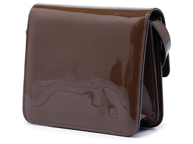 Borsa a tracolla Fendi Karligraphy in vernice marrone Marrone scuro - vista 2