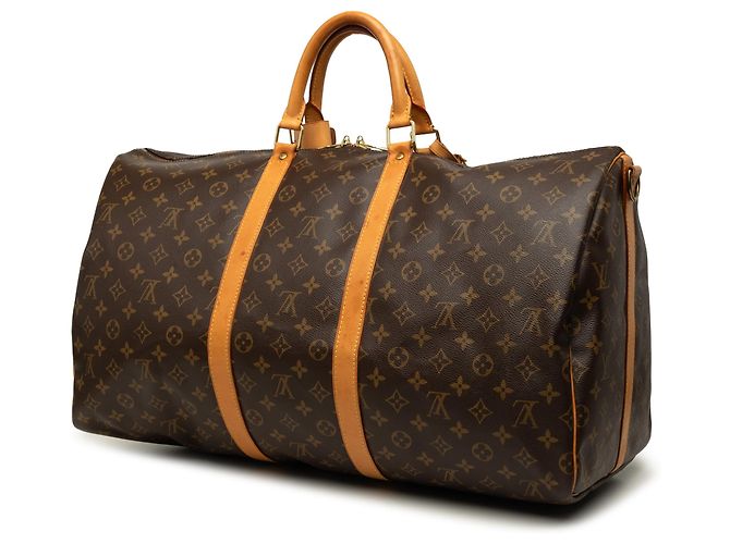 Louis Vuitton Brown Monogram Keepall Bandouliere 55 Marrone - vista 2