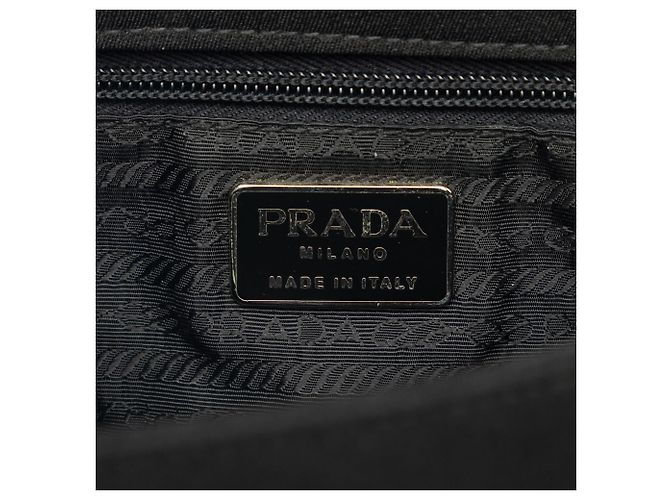 Borsa a tracolla Prada Black Tessuto Swing Chain Nero - vista 5