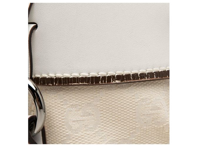Borsa tote Gucci in tela GG bianca Bianco - vista 6