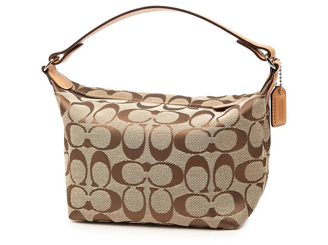 Borsa Coach Beige Canvas Signature Sufflette - vista 2