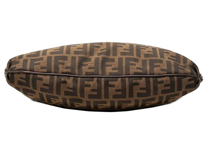 Borsa a tracolla Fendi Brown Zucca Canvas Marrone - vista 3