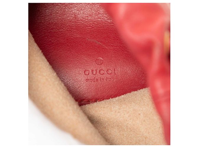 Borsa a secchiello Gucci Small GG Marmont in pelle di vitello matelassé rossa Rosso - vista 5