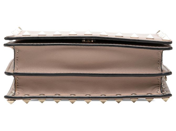 Pouch a catena Rockstud in pelle rosa Valentino - vista 3