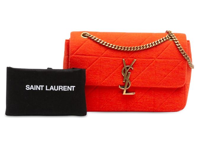 Saint Laurent Orange Medium Jersey Wool Patchwork Jamie Crossbody - Ansicht 7