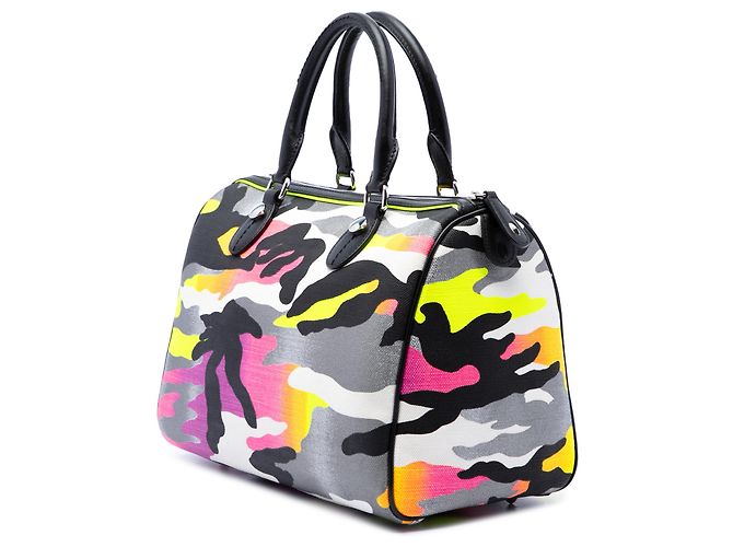 Dior Yellow Anselm Reyle Canvas Camouflage Boston Bag Gelb - Ansicht 2