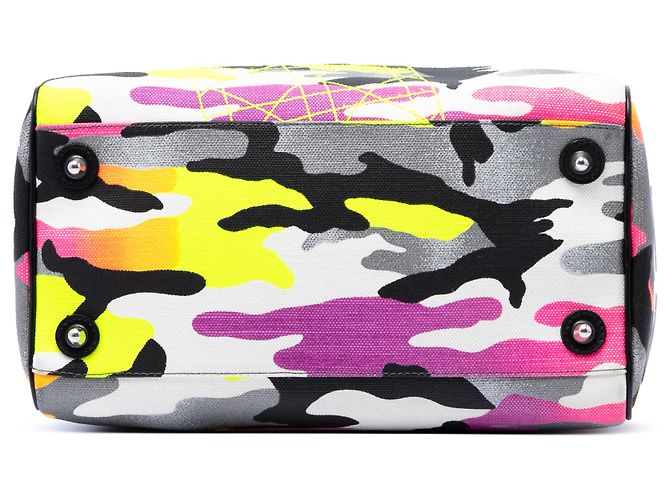 Dior Yellow Anselm Reyle Canvas Camouflage Boston Bag Gelb - Ansicht 3